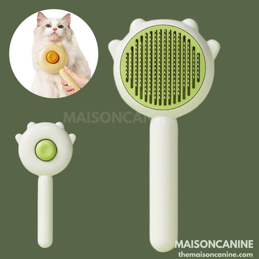 One-Click Self-Cleaning Pet Brush – Gentle Hair Removal for Cats & Dogs | MaisonCanine™️
