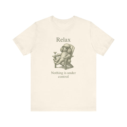 Vintage Poodle Shirt: Relax Martini Dog Illustration - MaisonCanine™️