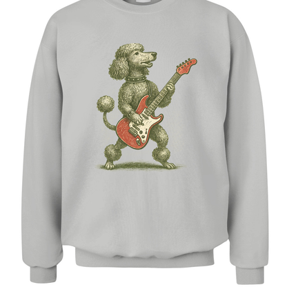 Vintage Poodle Shirt: Rock Guitar Dog Illustration - MaisonCanine™️