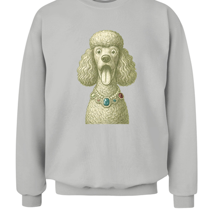 Vintage Poodle Shirt: Jewel Necklace Dog Illustration - MaisonCanine™️