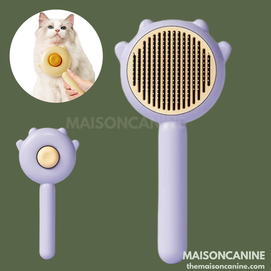 One-Click Self-Cleaning Pet Brush – Gentle Hair Removal for Cats & Dogs | MaisonCanine™️