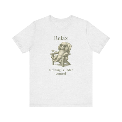 Vintage Poodle Shirt: Relax Martini Dog Illustration - MaisonCanine™️