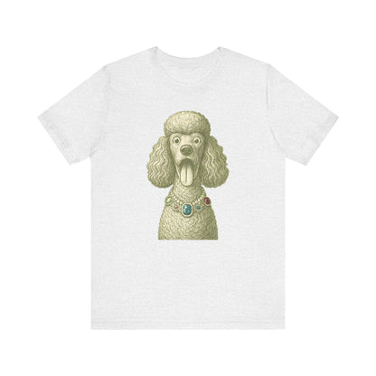 Vintage Poodle Shirt: Jewel Necklace Dog Illustration - MaisonCanine™️
