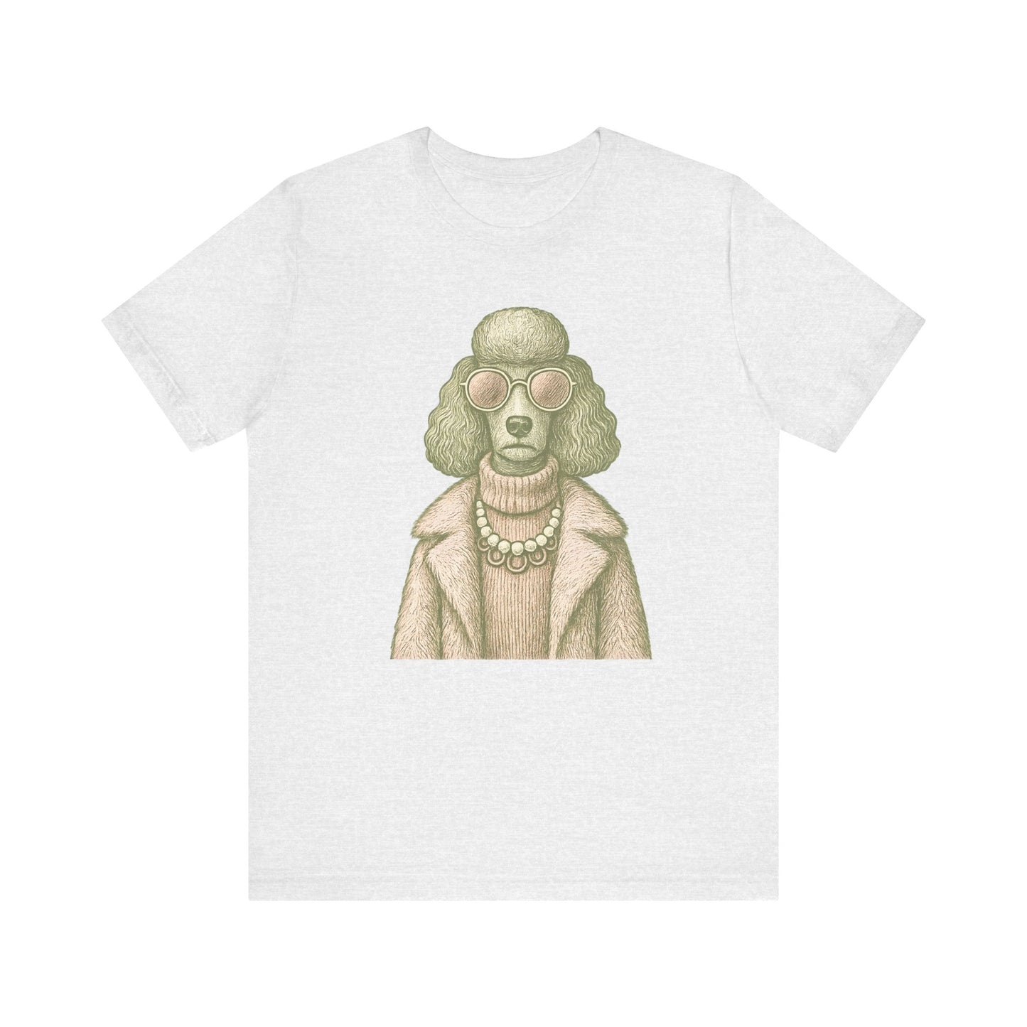 Vintage Poodle Shirt: Fashion Dog with Sunglasses - MaisonCanine™️