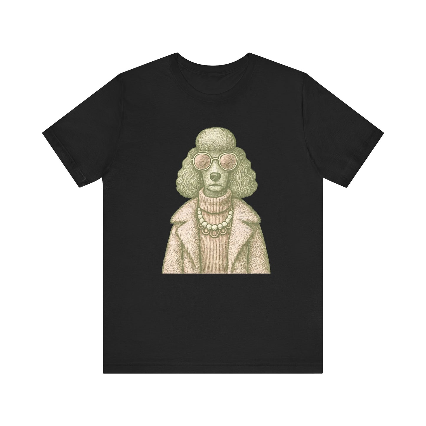 Vintage Poodle Shirt: Fashion Dog with Sunglasses - MaisonCanine™️