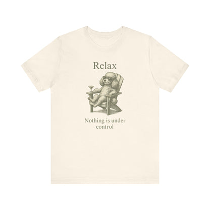 Vintage Poodle Shirt: Relax Martini Dog Illustration - MaisonCanine™️