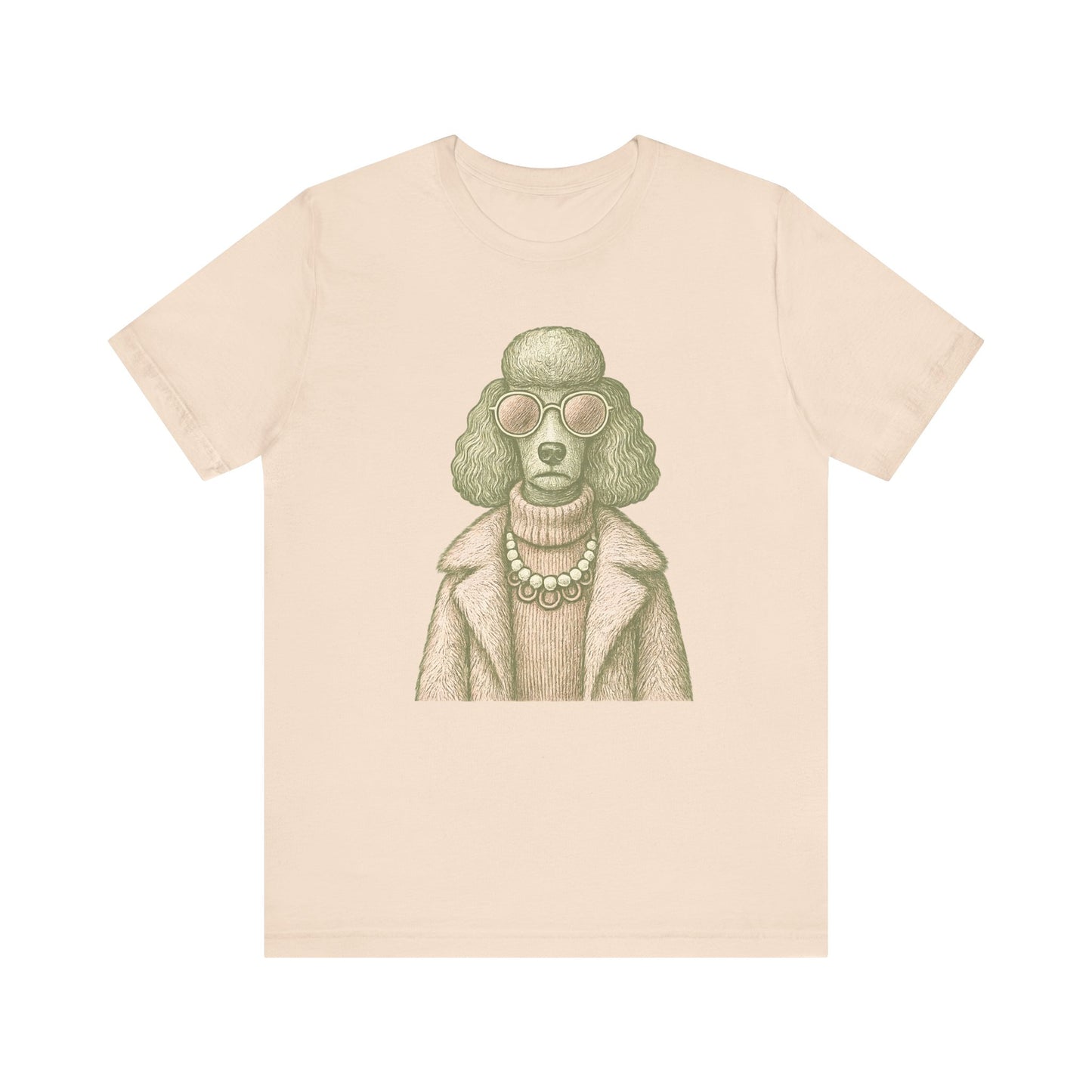 Vintage Poodle Shirt: Fashion Dog with Sunglasses - MaisonCanine™️