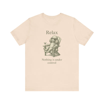 Vintage Poodle Shirt: Relax Martini Dog Illustration - MaisonCanine™️