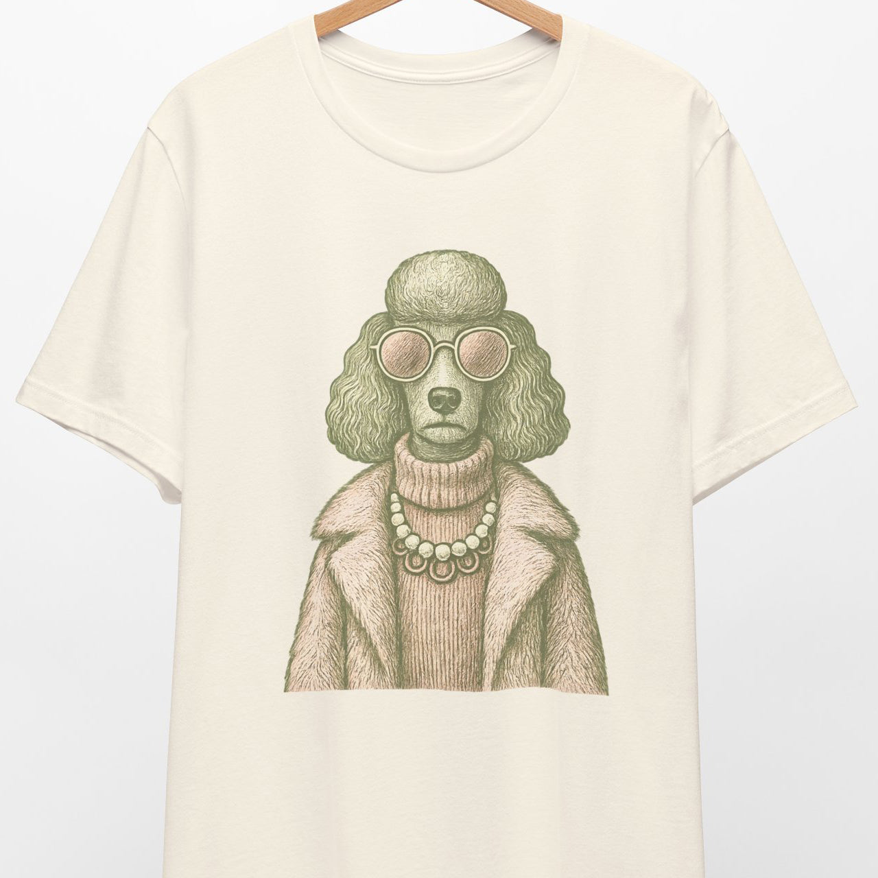 Vintage Poodle Shirt: Fashion Dog with Sunglasses - MaisonCanine™️