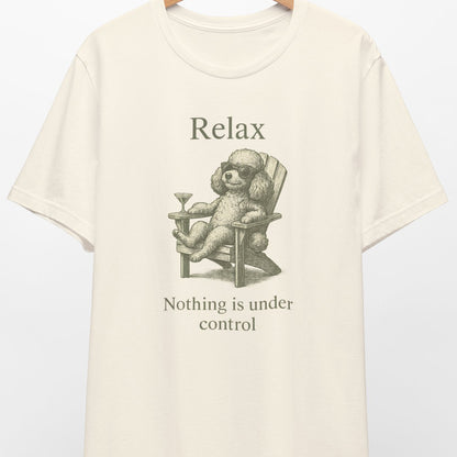 Vintage Poodle Shirt: Relax Martini Dog Illustration - MaisonCanine™️