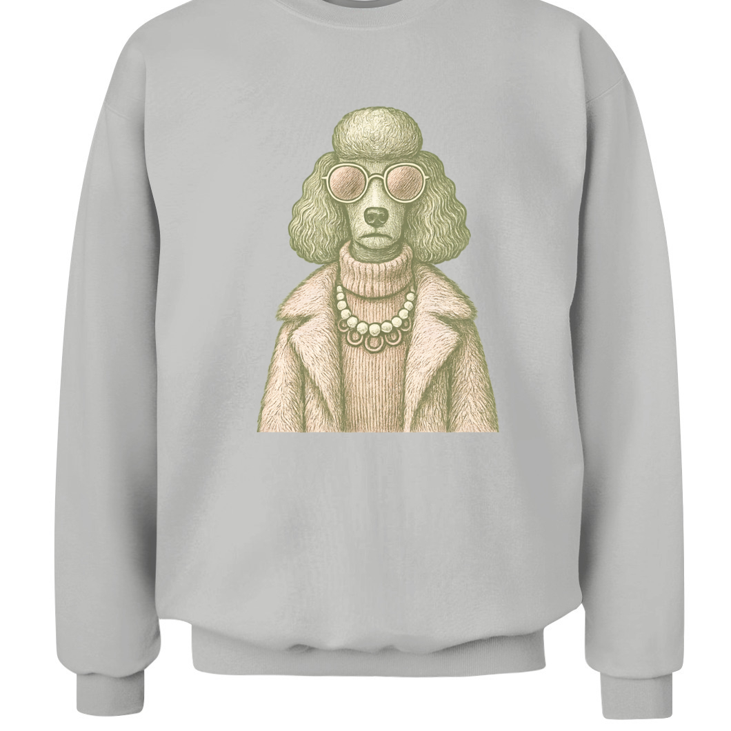 Vintage Poodle Shirt: Fashion Dog with Sunglasses - MaisonCanine™️