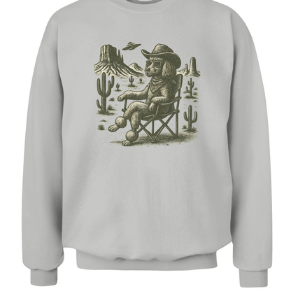 Cowboy Poodle UFO Shirt – Funny Western Dog Graphic Tee - MaisonCanine™️